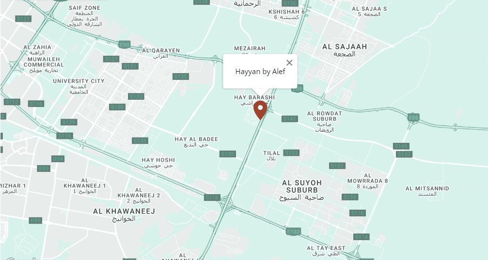 image of map for Hayyan Location and Accessibility